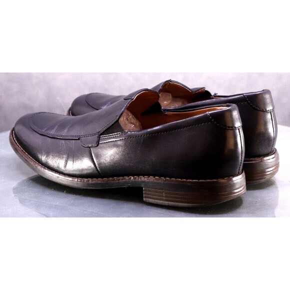 Clarks Collection Men\'s Dress Loafers Shoes Size 8 Leather Black